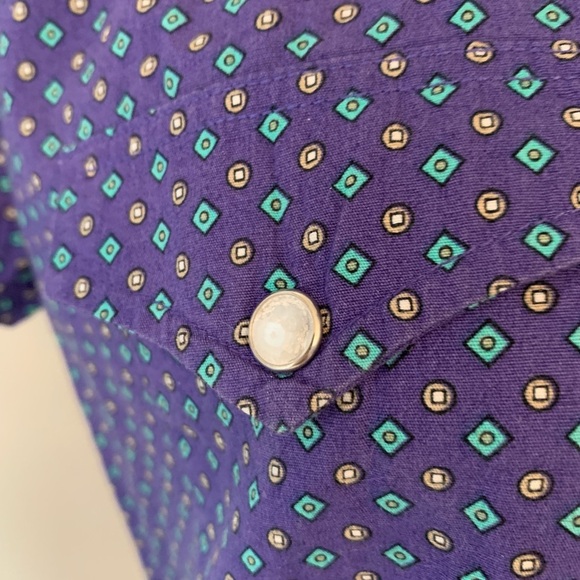 Roper Western Pearl Snap Front Short Sleeve Cotton Shirt Women Small - Picture 6 of 7